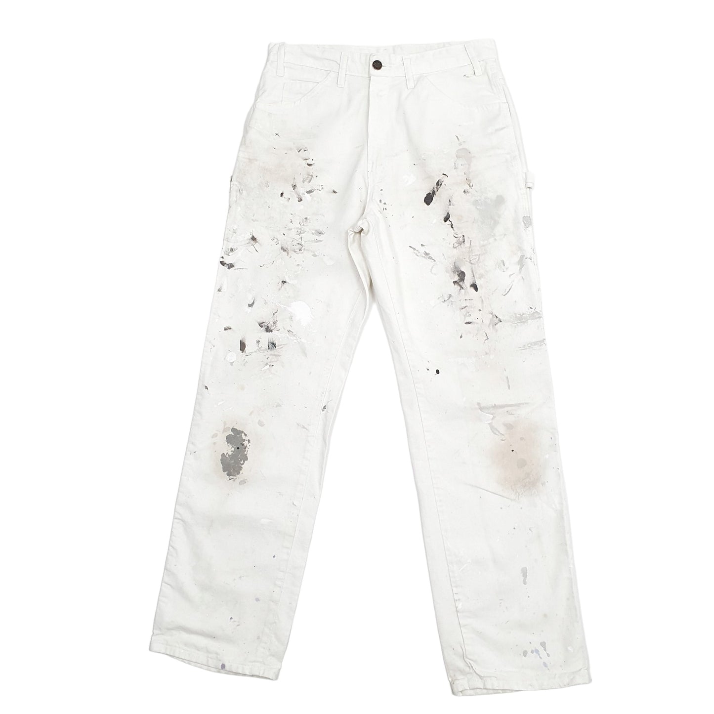 Mens White Dickies  Carpenter Trousers