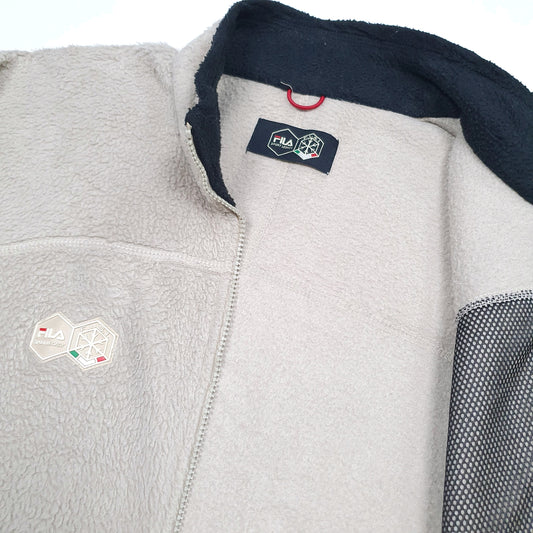 Fila Sport Legacy Retro Pile Full Zip Fleece L Cream