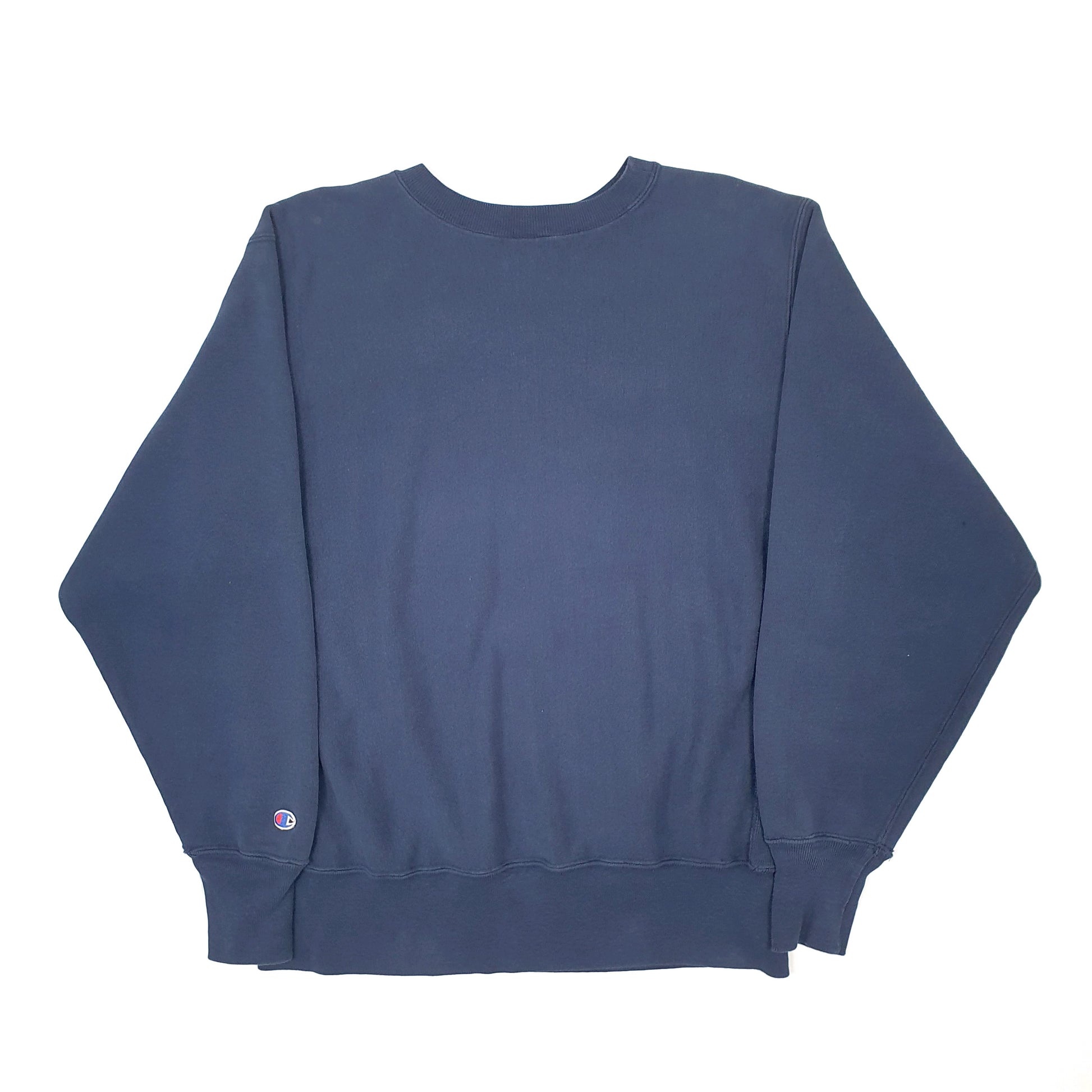 Mens Navy Champion Reverse Weave Vintage 1990s Made in USA Maine Crewneck Jumper
