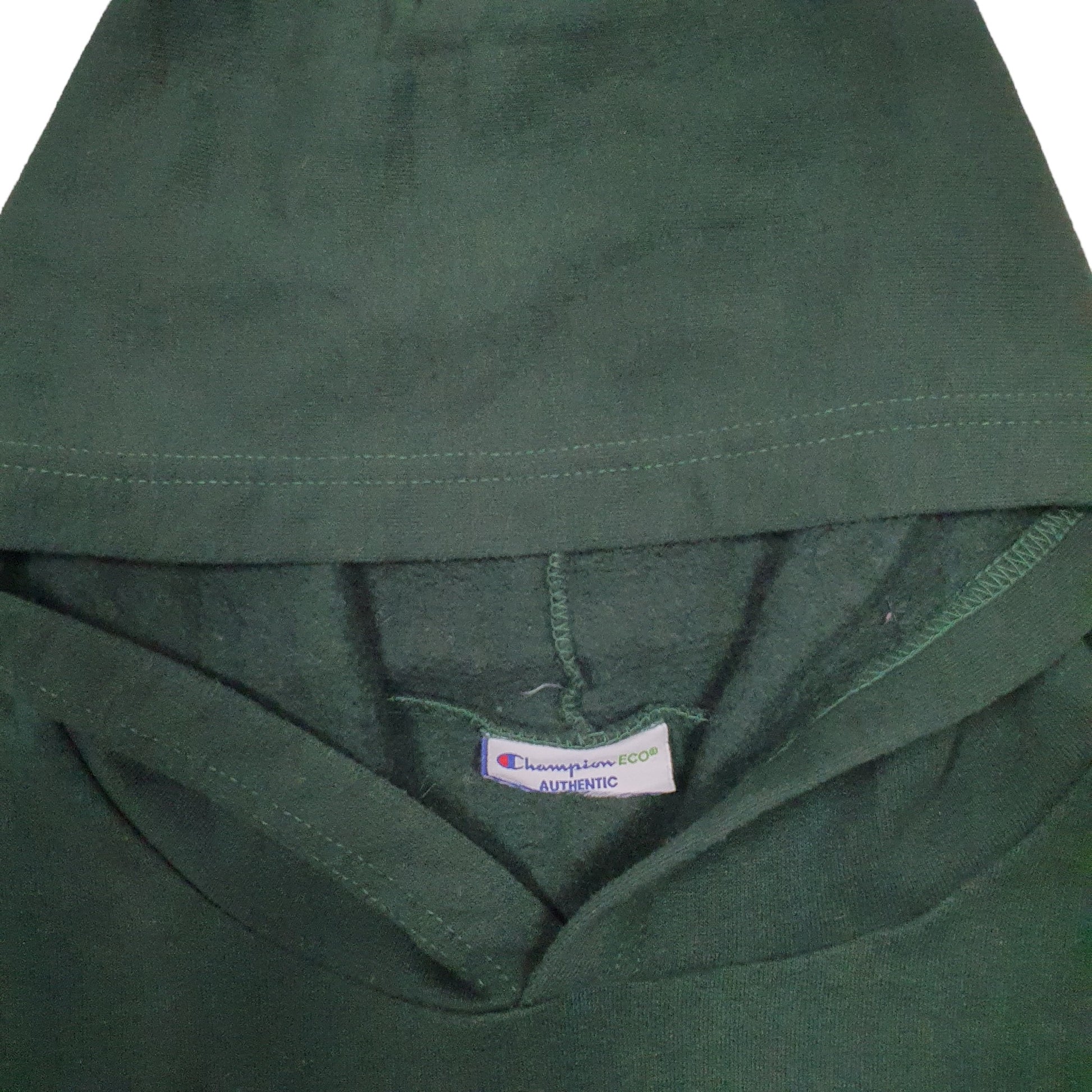 Womens Green Champion Spellout Hoodie Jumper