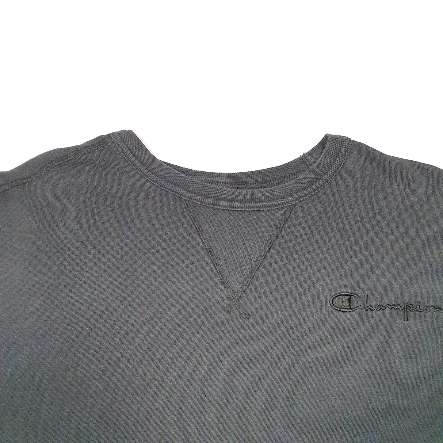 Mens Black Champion  Crewneck Jumper