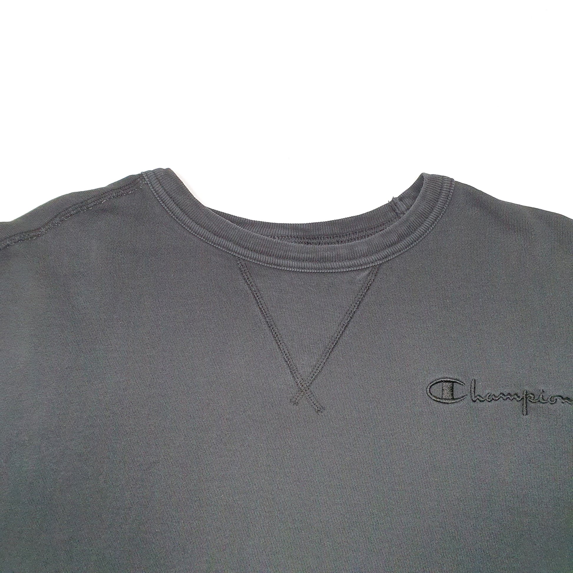 Mens Black Champion  Crewneck Jumper