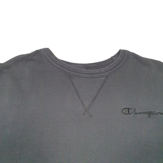 Mens Black Champion  Crewneck Jumper