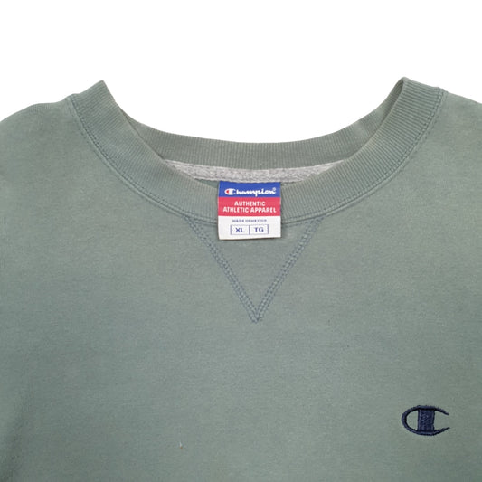 Mens Green Champion  Crewneck Jumper