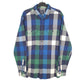 American Eagle Flannel Shacket Long Sleeve Regular Fit Check Shirt Blue