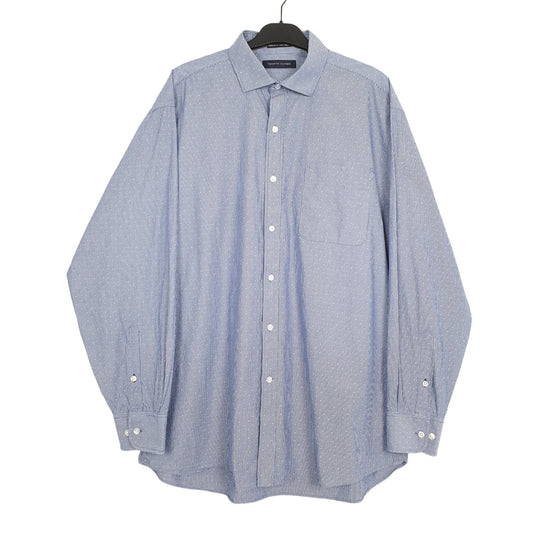 Tommy Hilfiger Long Sleeve Regular Fit Pinstripe Shirt Blue