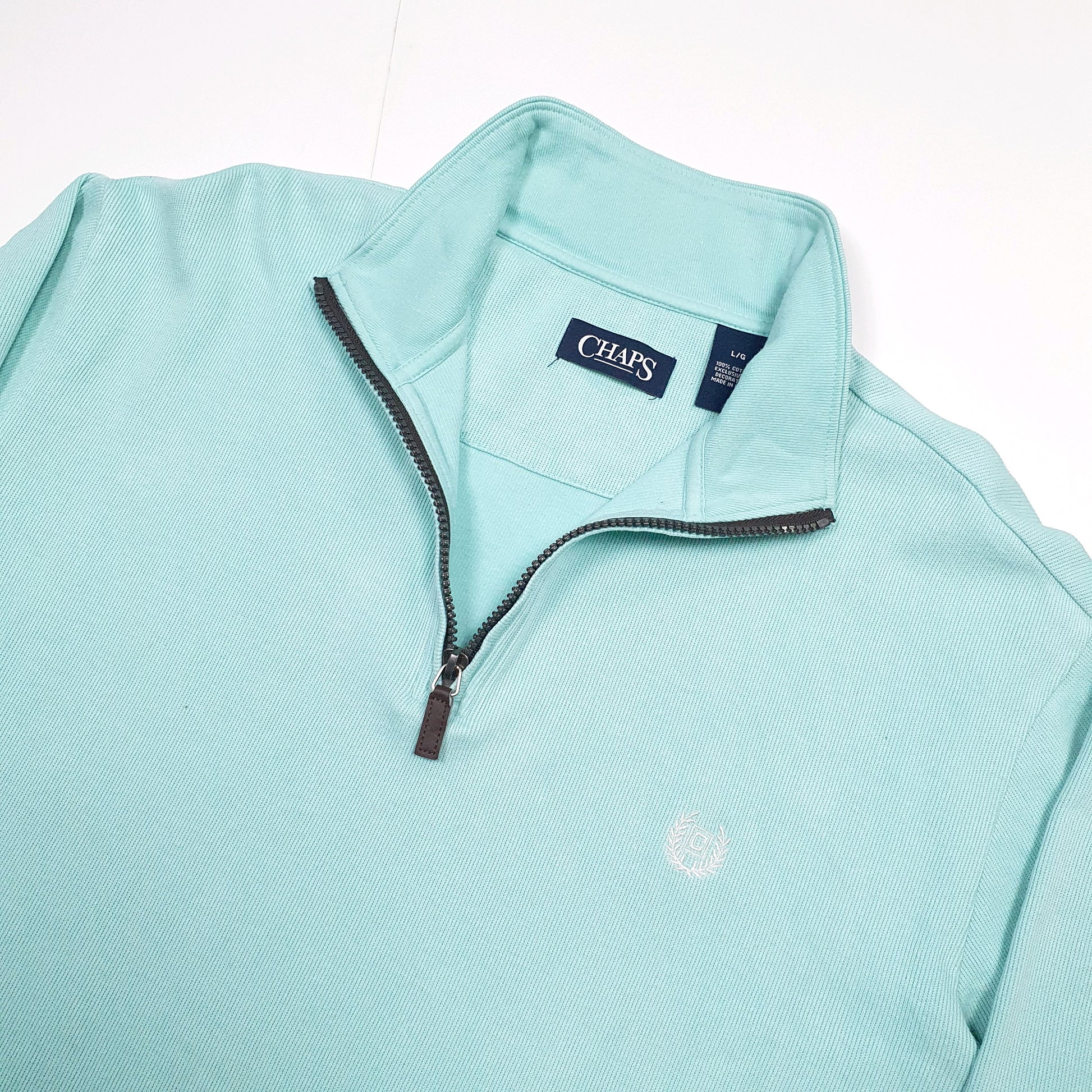 Chaps Quarter Zip Blue