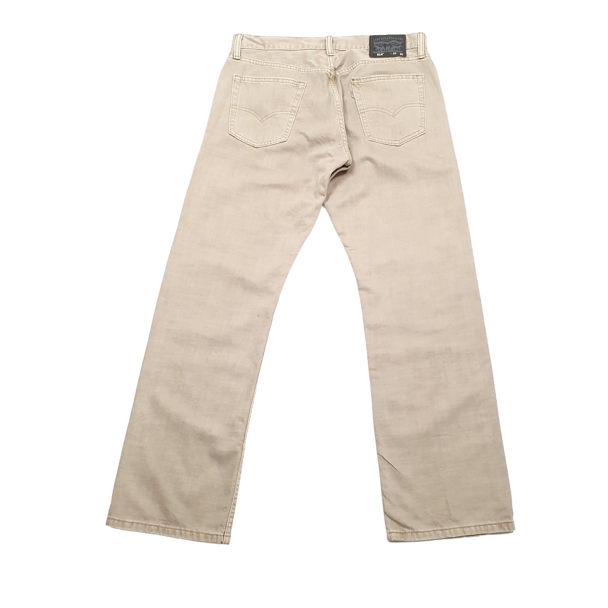 Levis 514 Straight Fit Jeans W33 L30 Beige