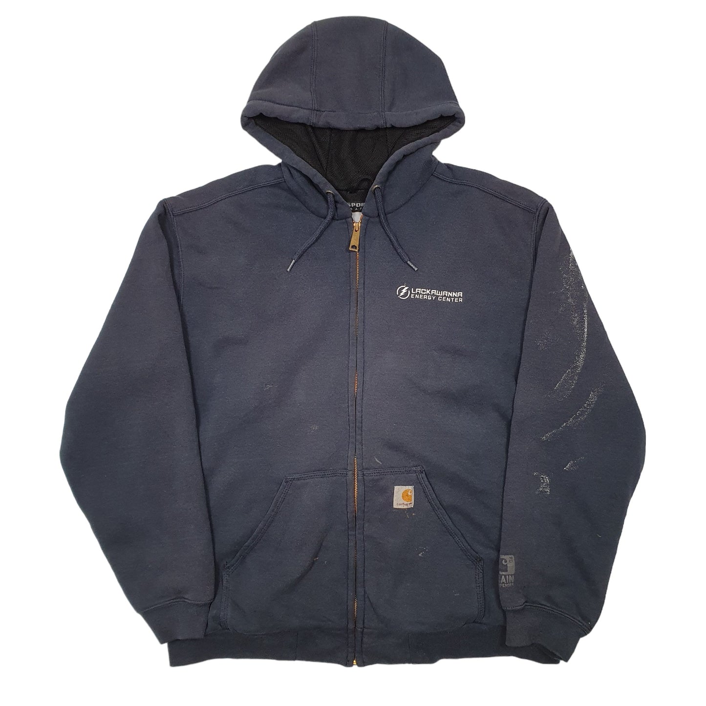  Navy Carhartt Hoodie Thermal Lined Active Full Zip Jumper