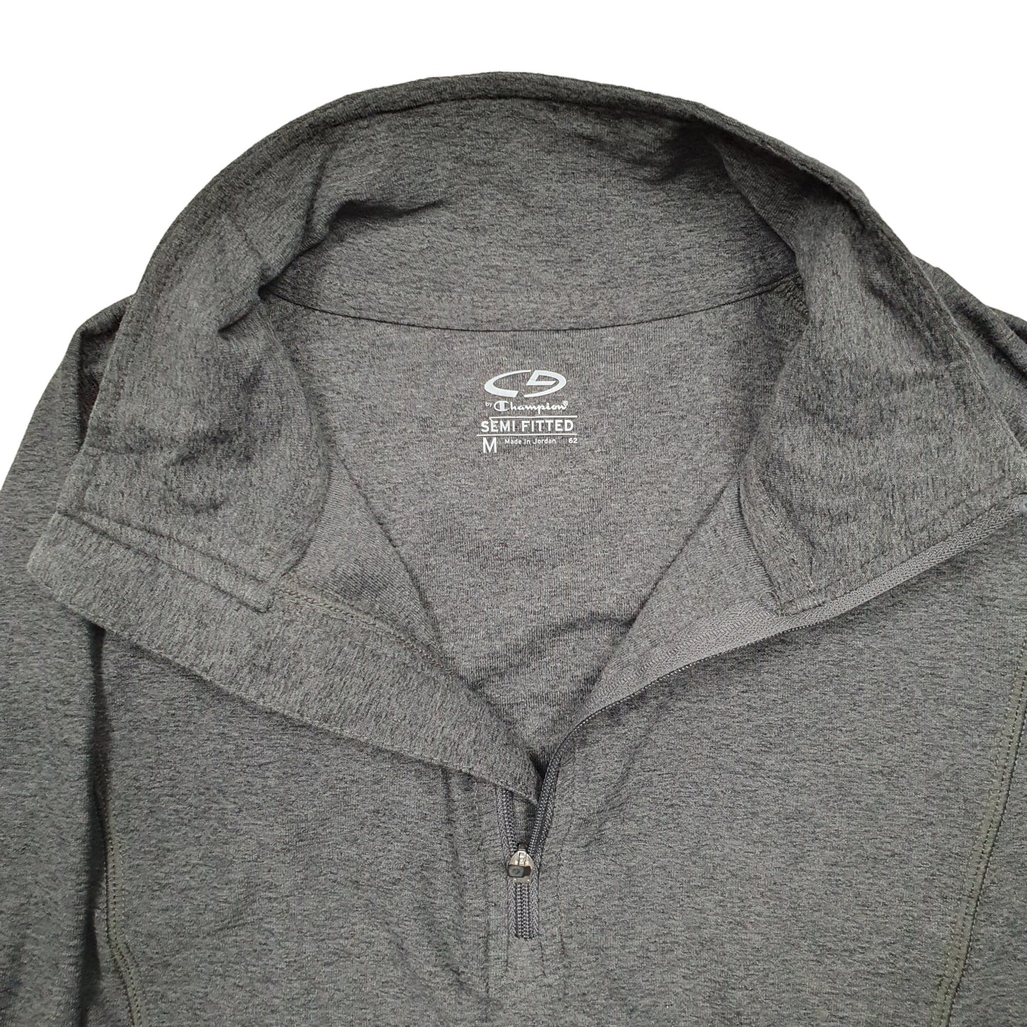 Womens Grey Champion Active Sports Running Quarter Zip Jumper