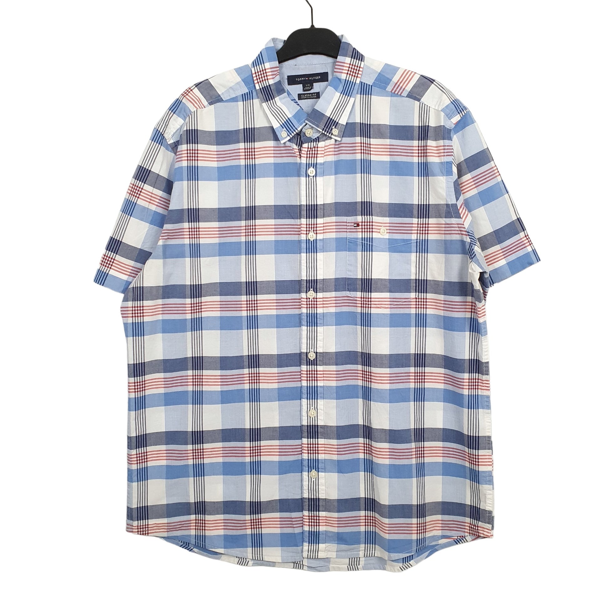 Blue Tommy Hilfiger Short Sleeve Shirt