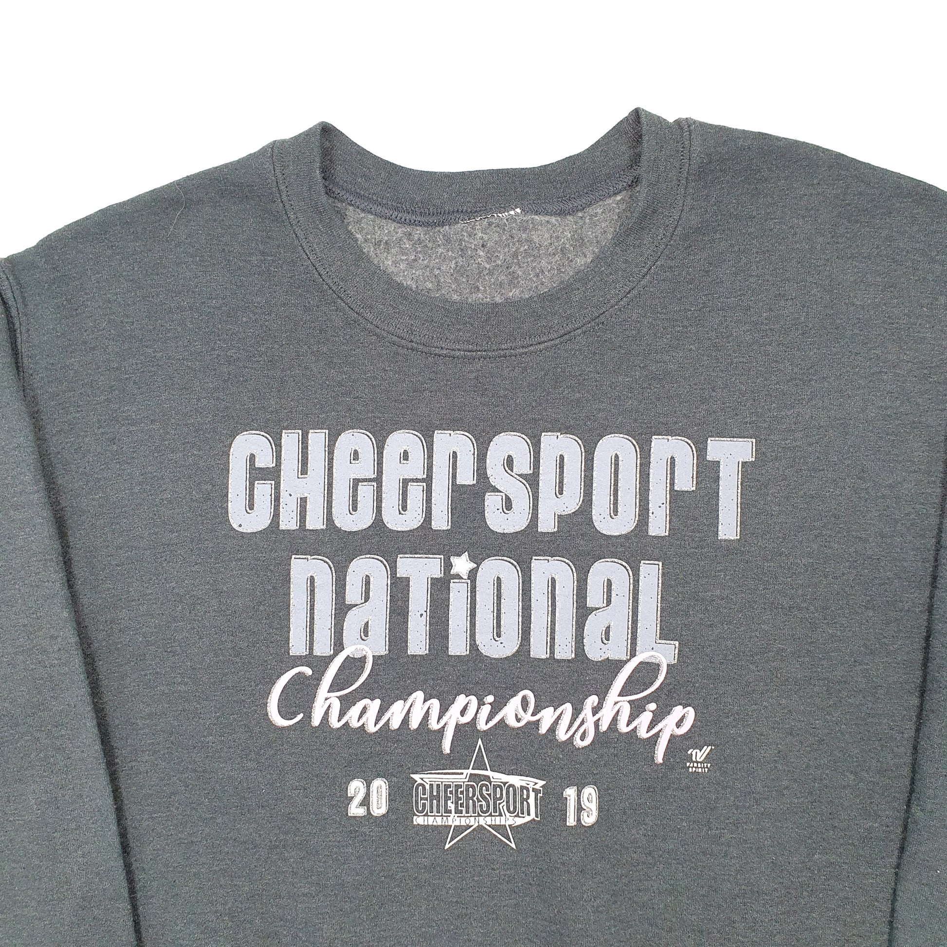 Mens Grey Unbranded USA Cheerleading Championship Crewneck Jumper