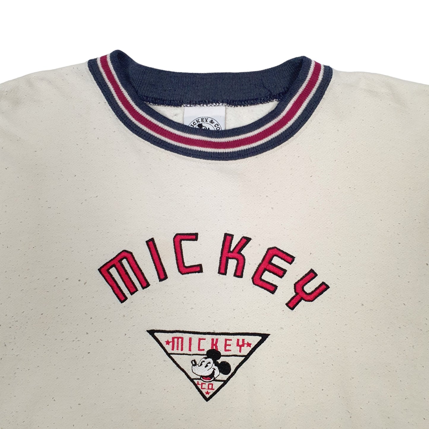 Mens Cream Disney Mickey Mouse Disney Crewneck Jumper