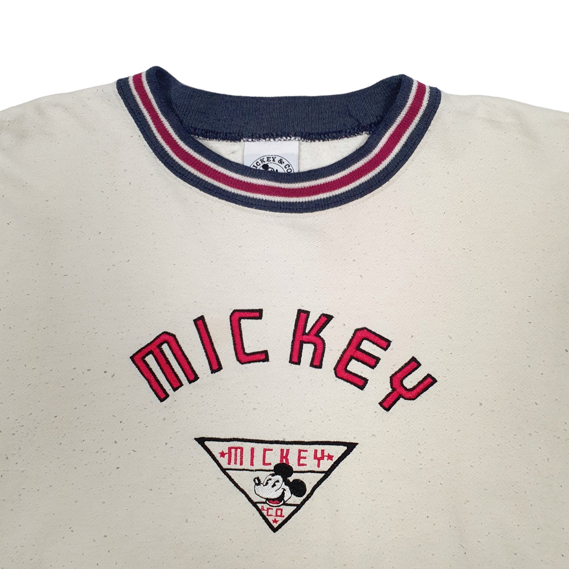 Mens Cream Disney Mickey Mouse Disney Crewneck Jumper