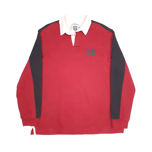 Eddie Bauer Spellout Rugby L Red