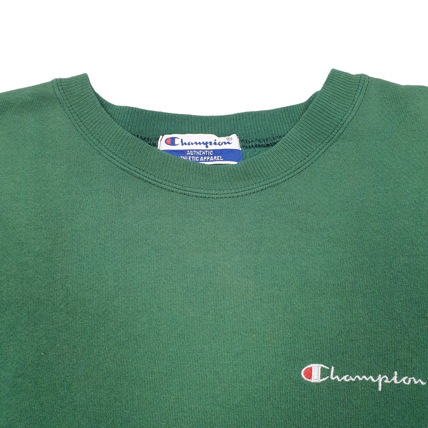 Mens Green Champion  Crewneck Jumper