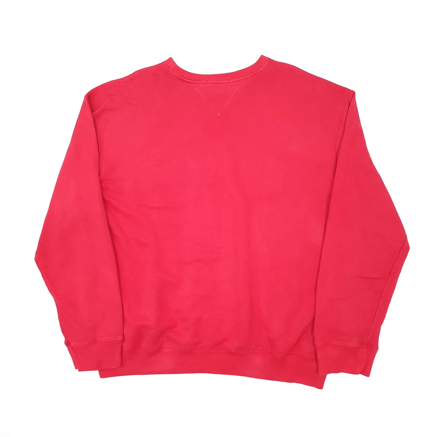Mens Red Tommy Hilfiger Spellout Crewneck Jumper