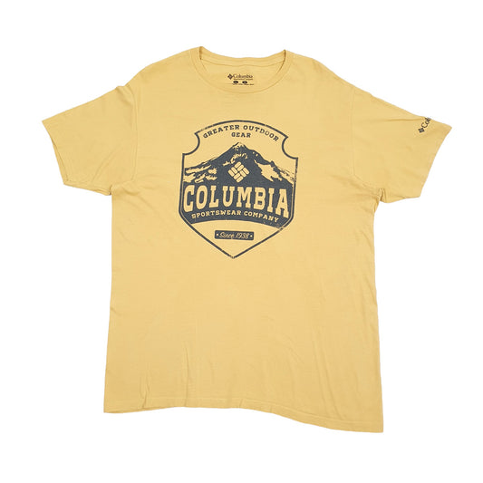 Mens Yellow Columbia Sportswear  Short Sleeve T Shirt