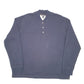 Mens Navy Eddie Bauer Popper Button Waffle Quarter Zip Jumper