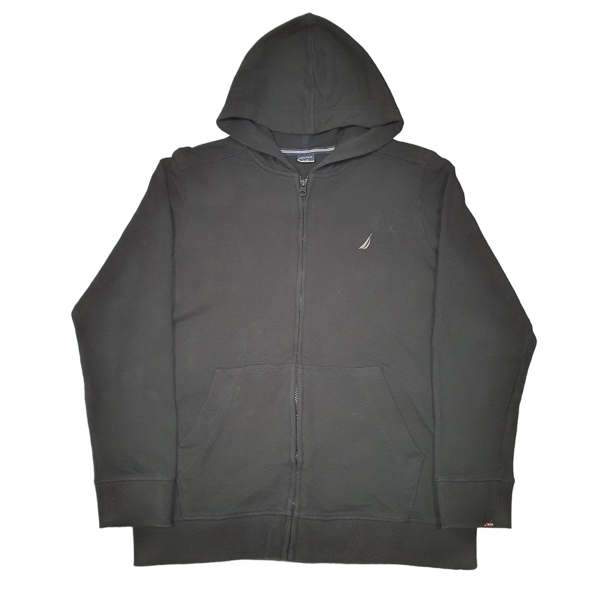 Womens Black Nautica Hooded Full Zip Jumper