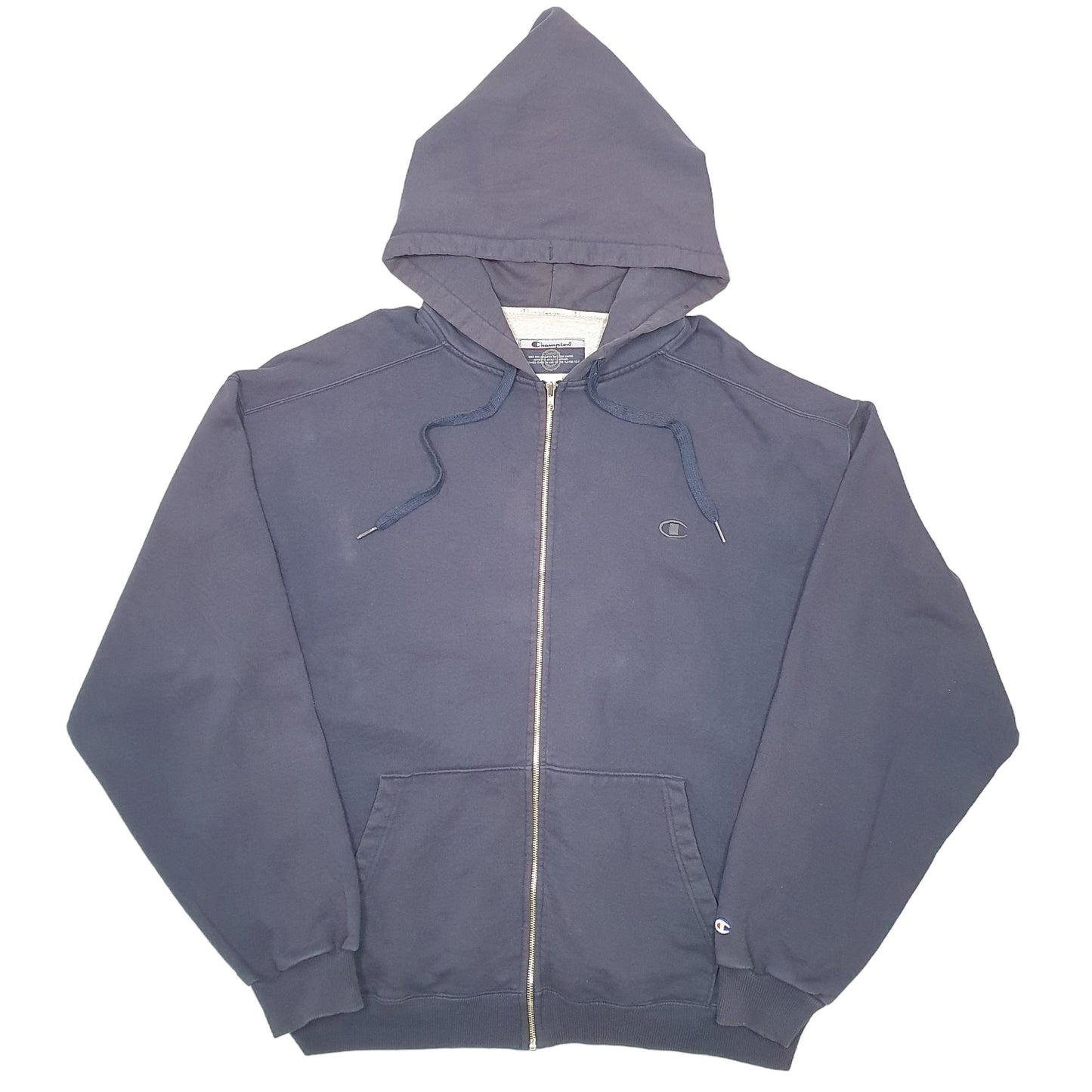 Mens Navy Champion Hoodie Full Zip Jumper