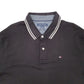 Mens Black Tommy Hilfiger Custom Fit Stretch Short Sleeve Polo Shirt