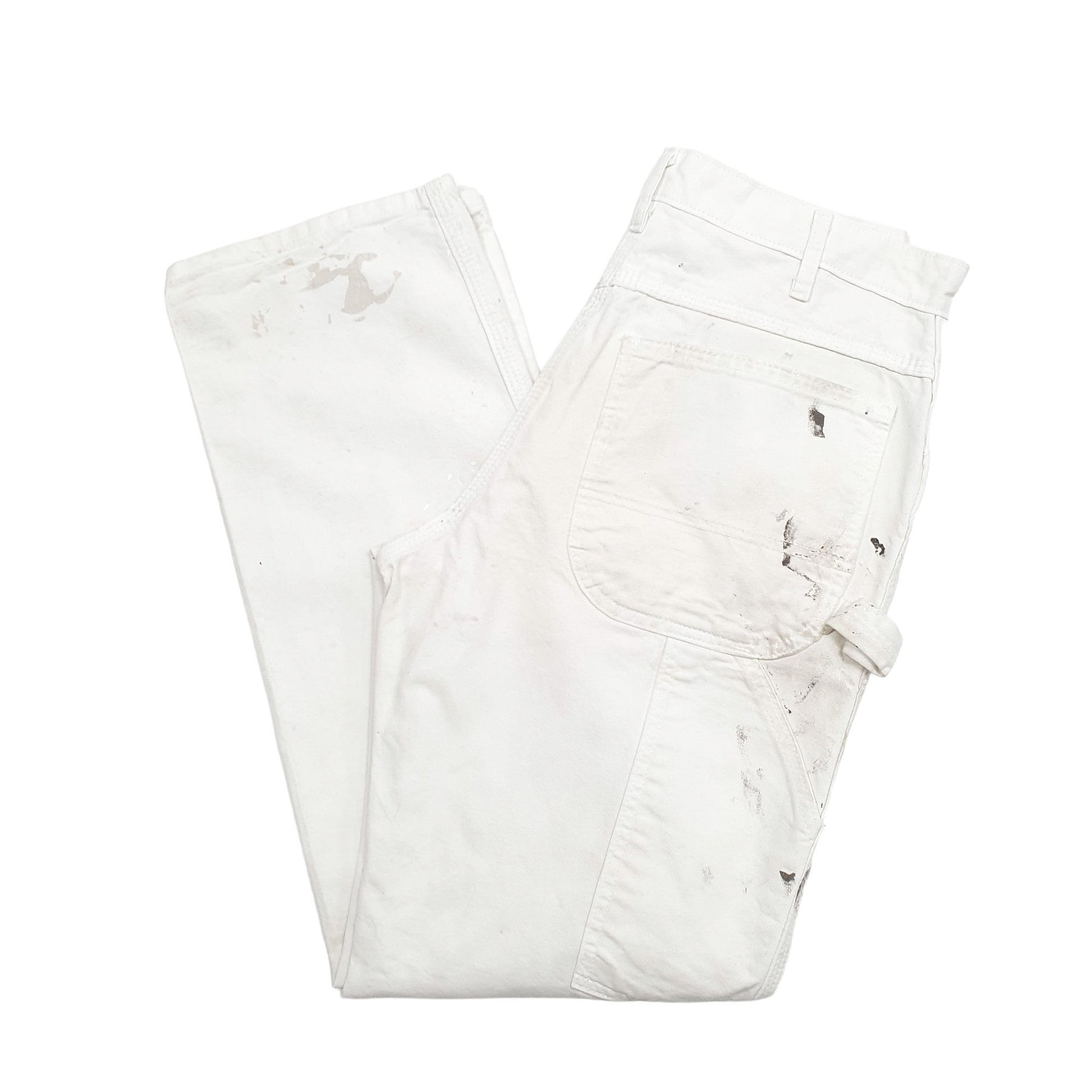 Mens White Dickies  Carpenter Trousers