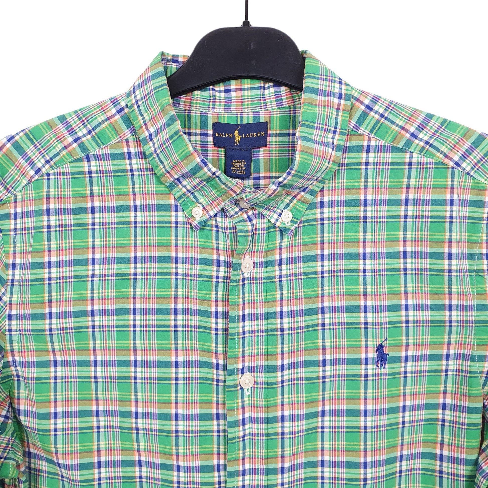 Ralph Lauren Long Sleeve Regular Fit Check Shirt Green