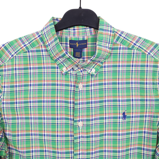 Ralph Lauren Long Sleeve Regular Fit Check Shirt Green