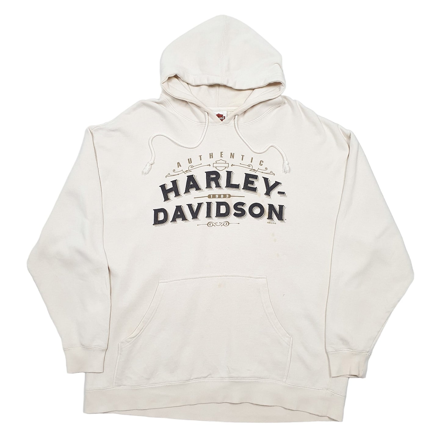 Mens Cream Harley Davidson Motorcycles Biker 1903 Maryland Eagle Hoodie Jumper