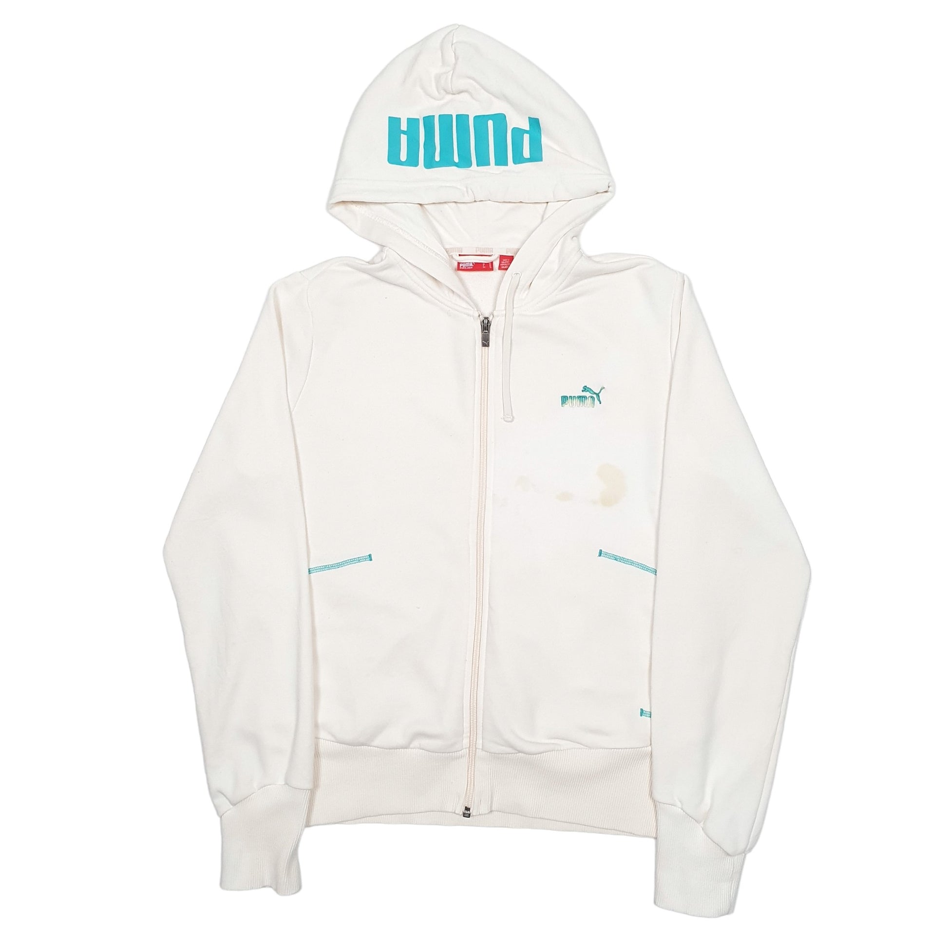 Womens Cream Puma  Full Zip Jumper