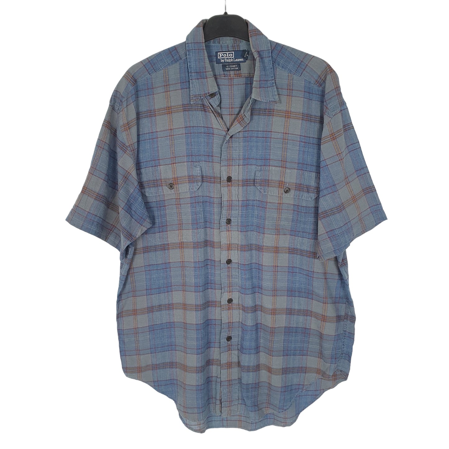 Ralph Lauren G.I Short Sleeve Regular Fit Check Shirt Blue