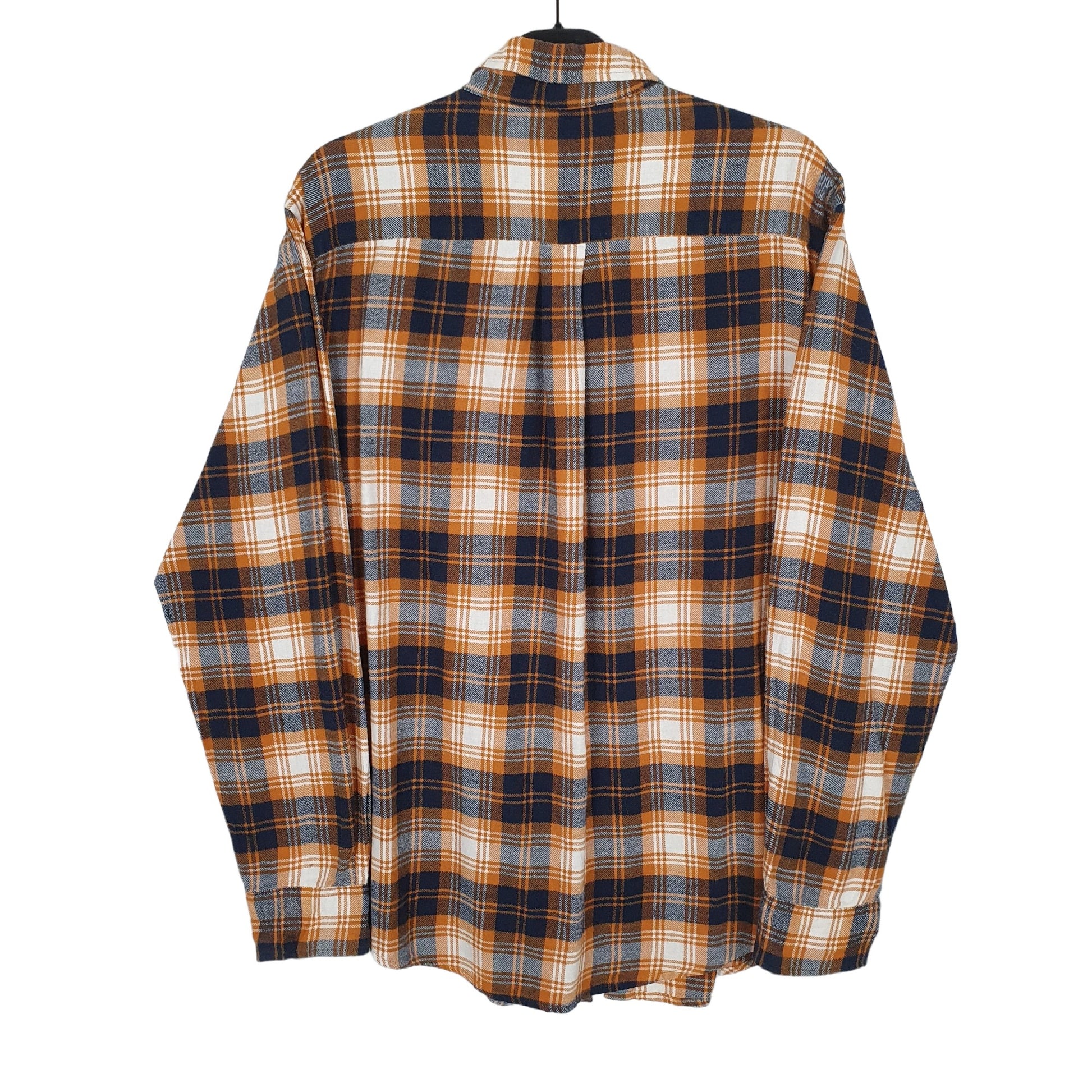 Croft & Barrow Flannel Shacket Long Sleeve Regular Fit Check Shirt Brown