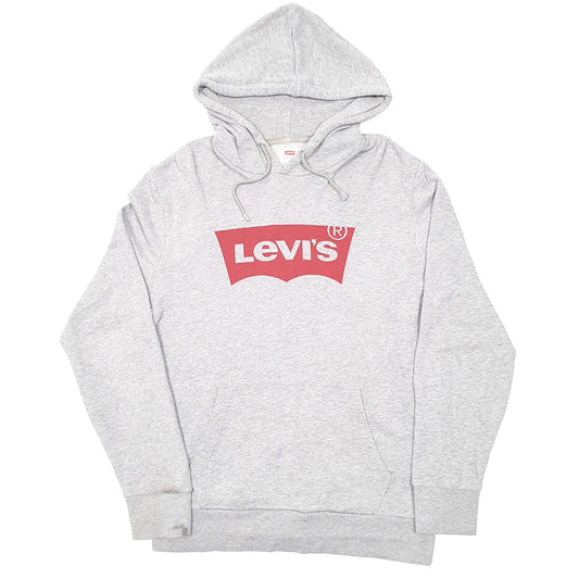Mens Grey Levis Hoodie Jumper