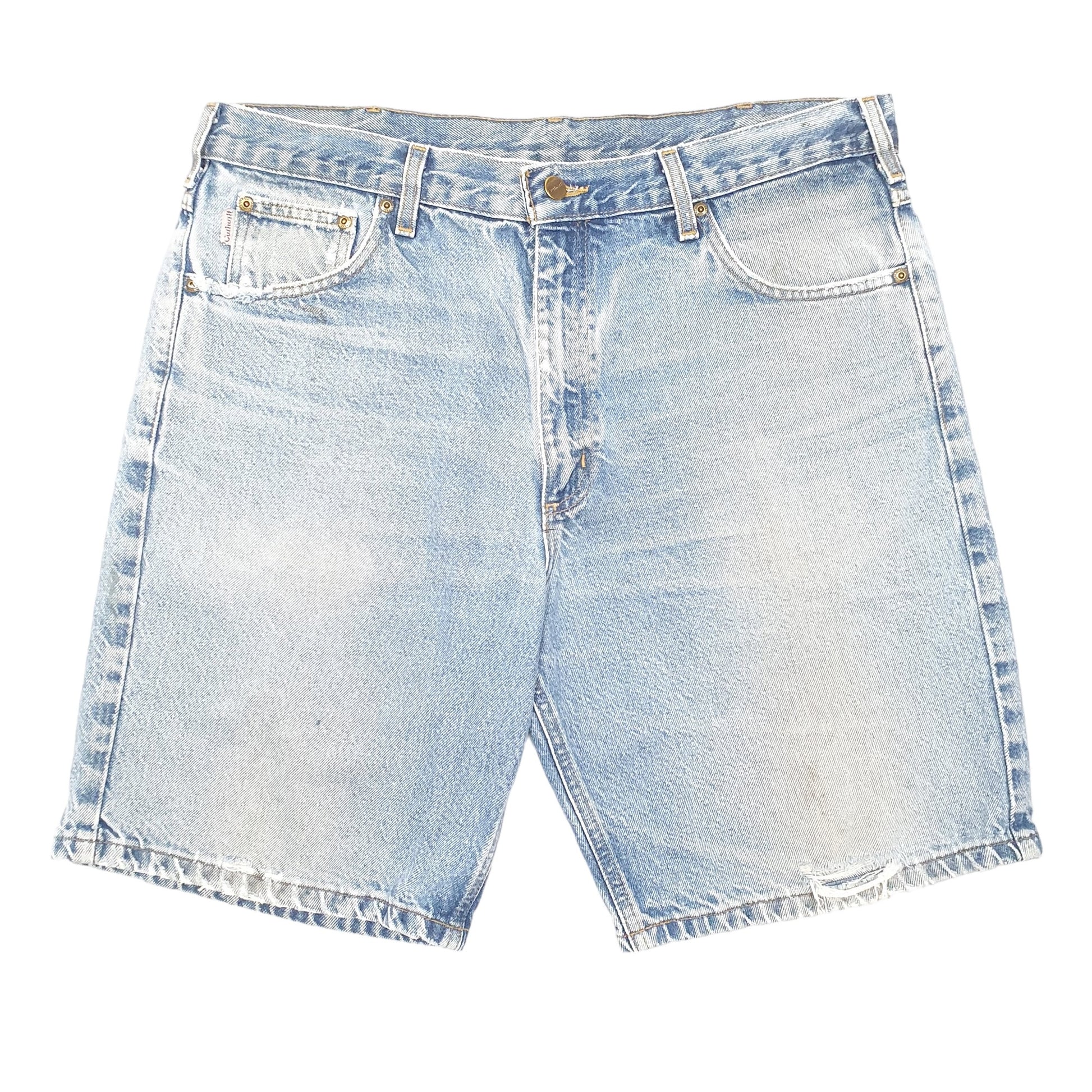 Mens Blue Carhartt Workwear Denim Shorts