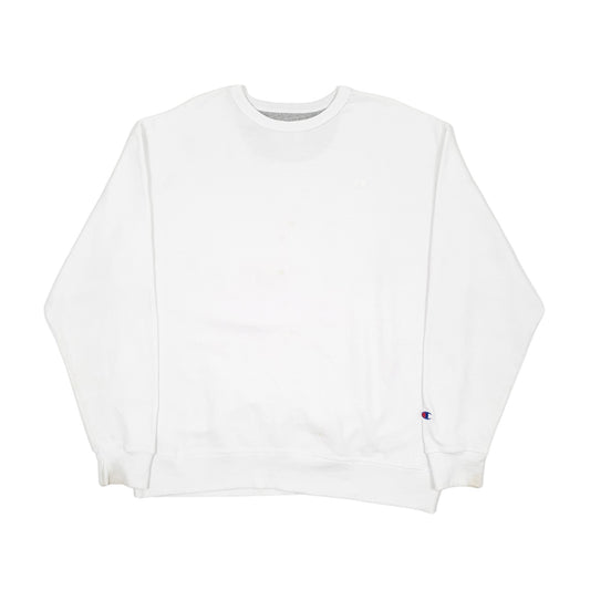 Mens White Champion  Crewneck Jumper