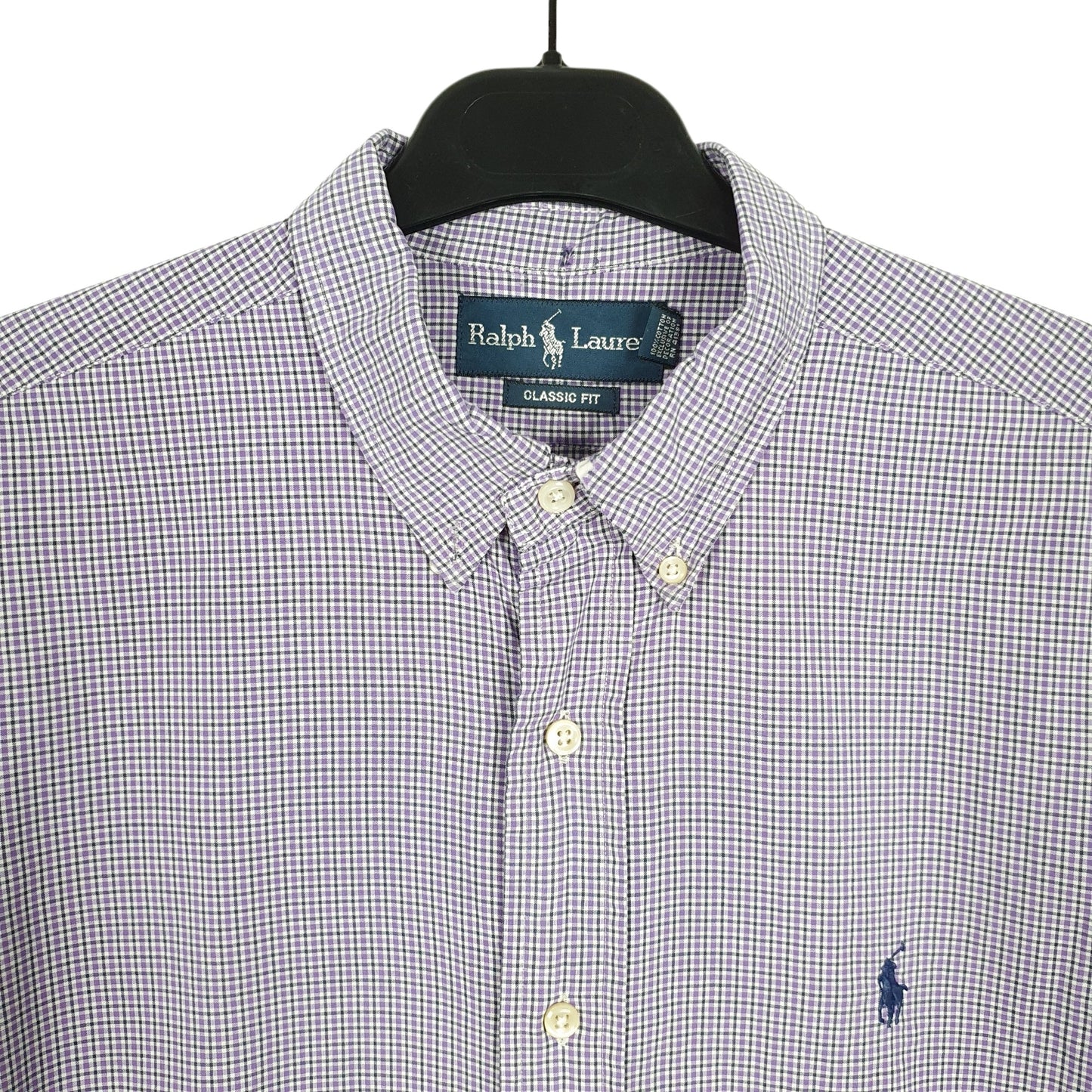 Ralph Lauren Short Sleeve Classic Fit Check Shirt Purple