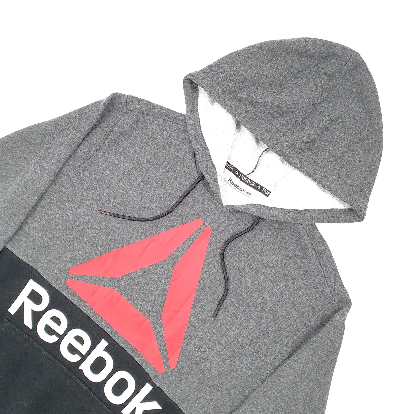 Reebok Spellout Hoodie S Grey
