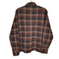 Woolo The West Long Sleeve Regular Fit Check Flannel Shirt Shacket Brown