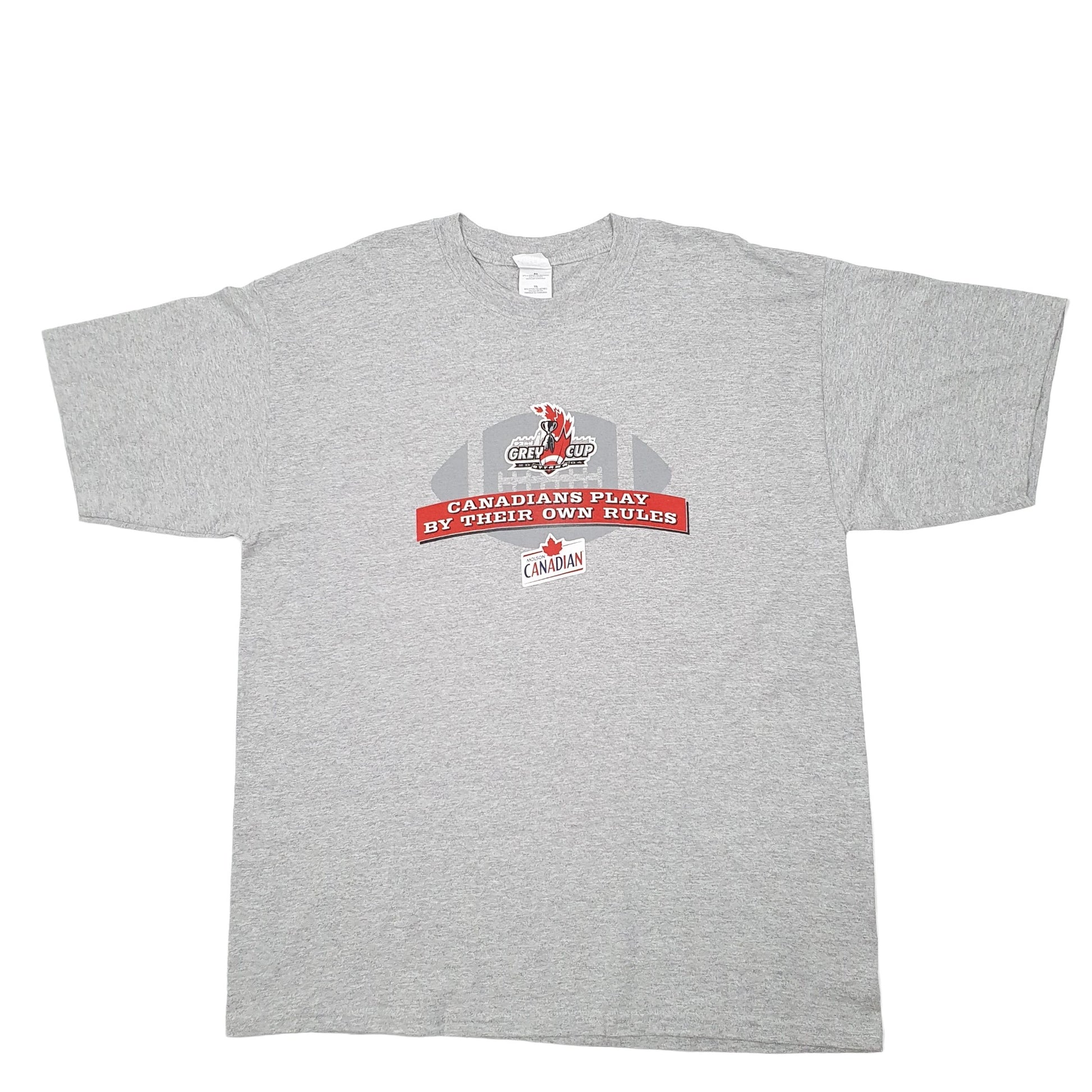 Gildan Ottawa Grey Cup 2004 Football Short Sleeve T Shirt Grey