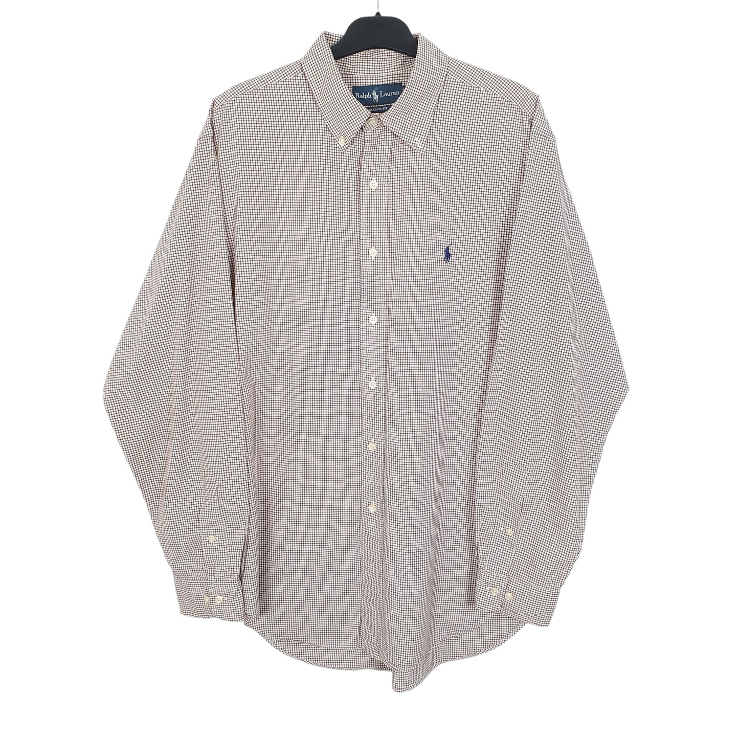 Ralph Lauren Long Sleeve Classic Fit Check Shirt Brown