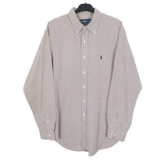 Ralph Lauren Long Sleeve Classic Fit Check Shirt Brown