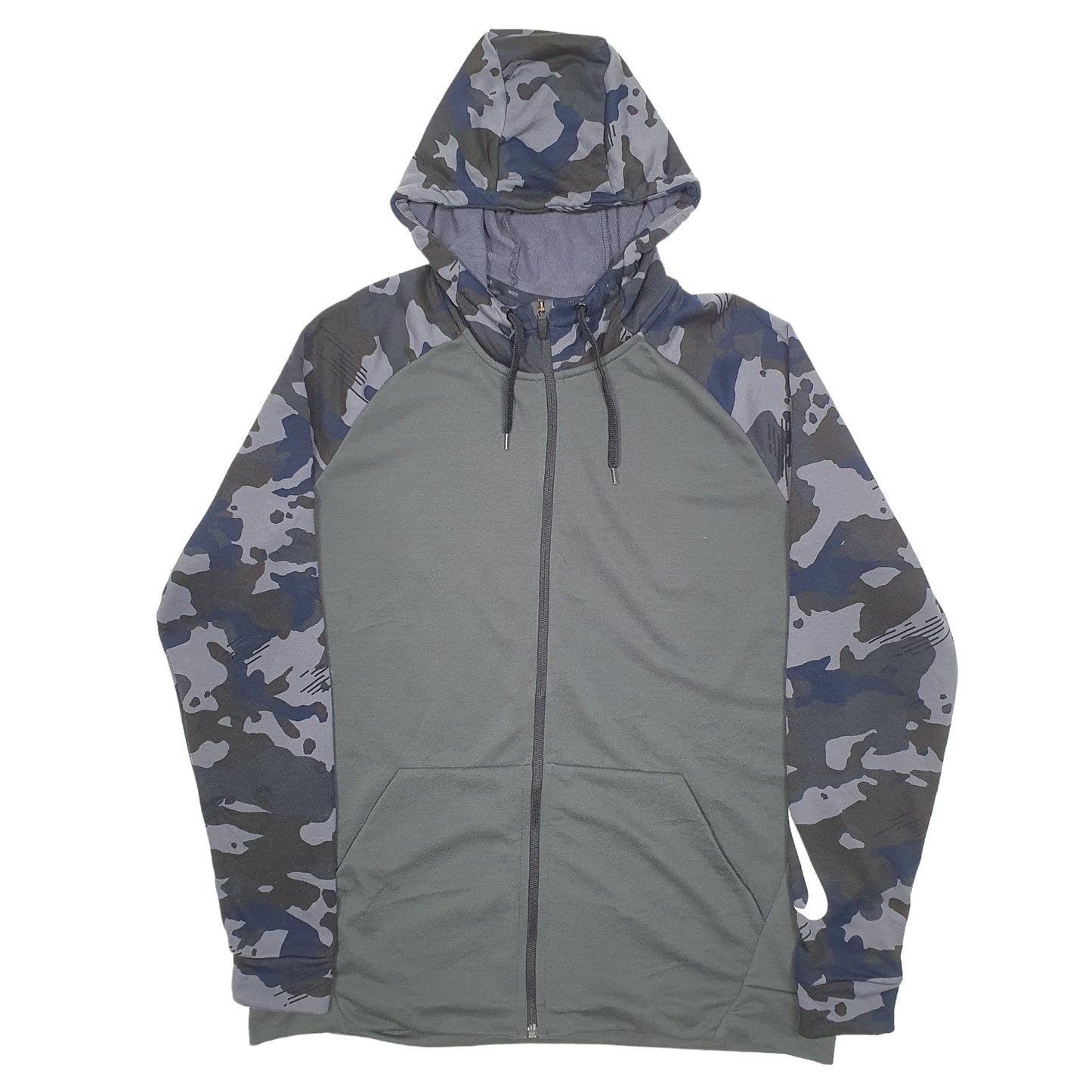 Mens Khaki Nike Dri Fit Running Activewear Full Zip Jumper