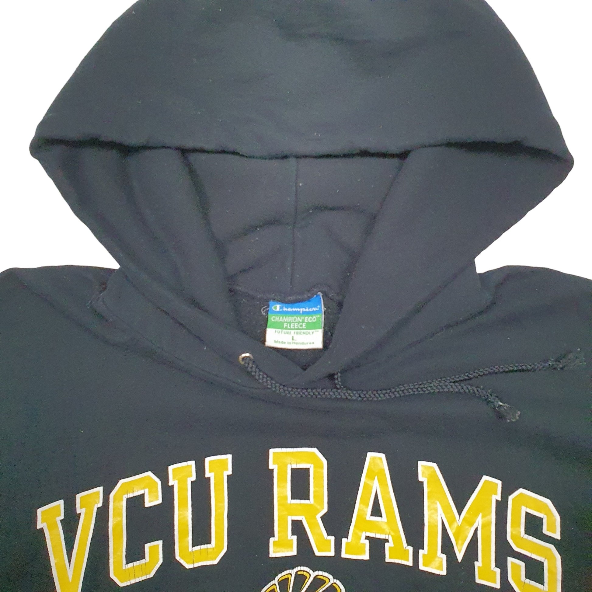 Mens Black Champion VCU Rams USA College Hoodie Jumper