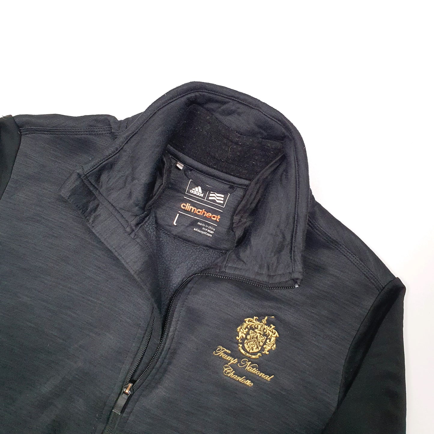Adidas Trump Golf Club Full Zip Fleece L Black