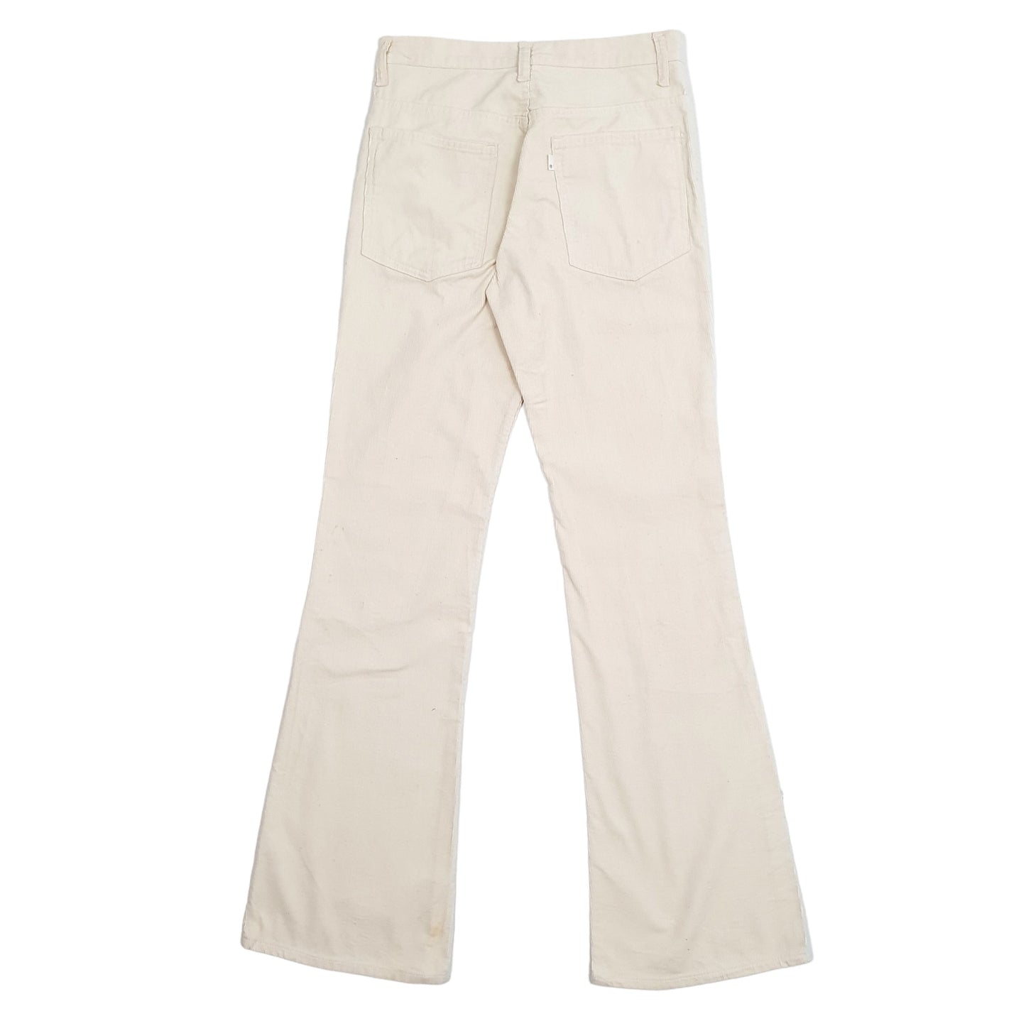 Womens Cream Levis USA Made 1980s Corduroy Trousers