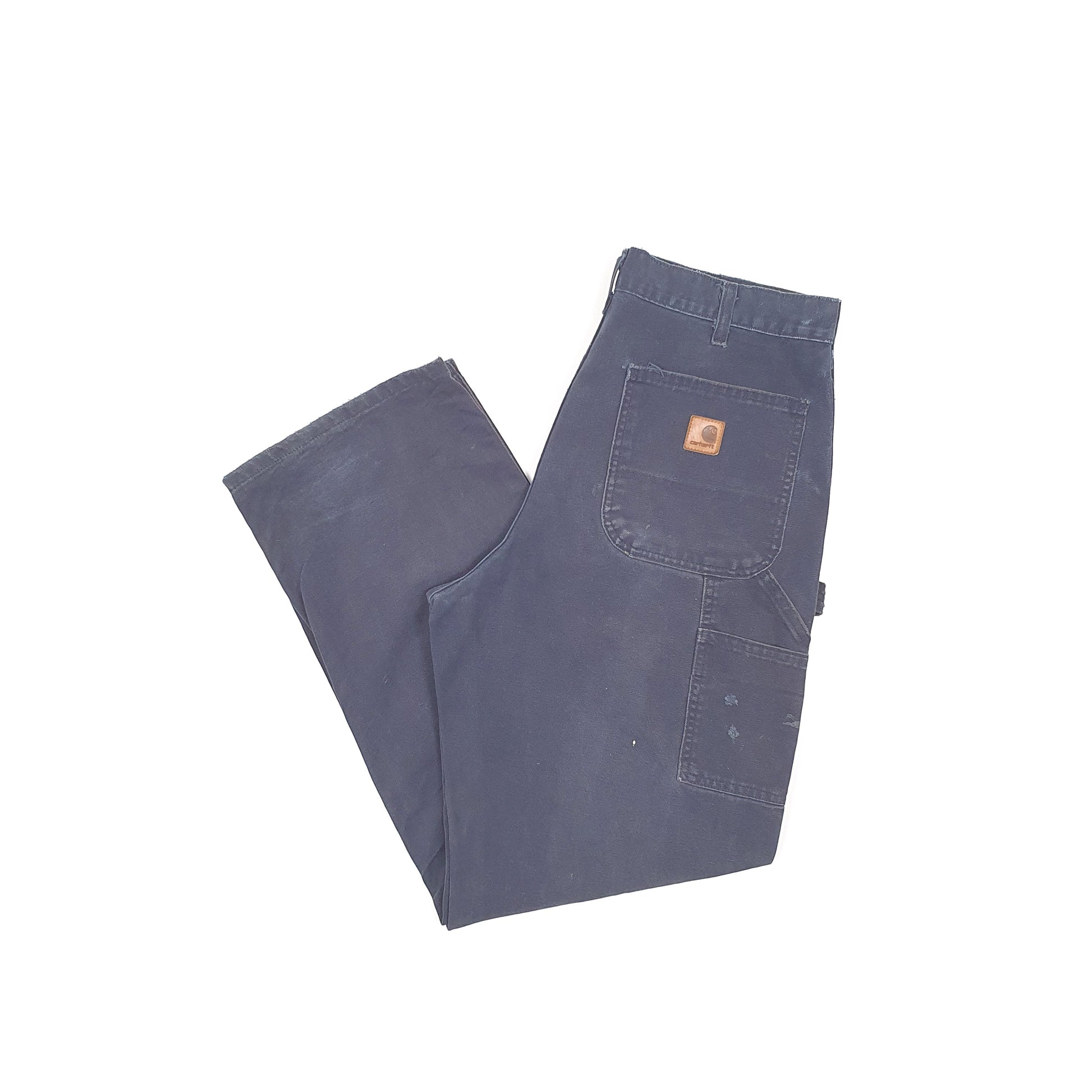 Mens Carhartt Navy Carpenter Trousers W34 L31 Navy