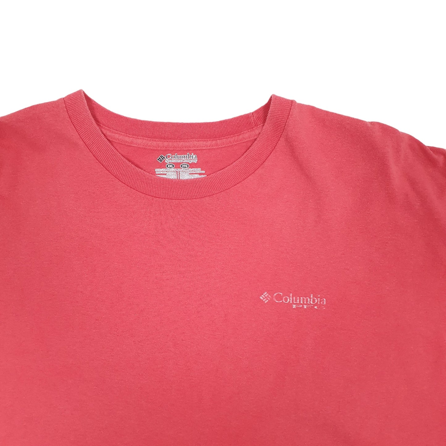 Mens Red Columbia Sportswear PFG Performance Fishing Gear Short Sleeve T Shirt