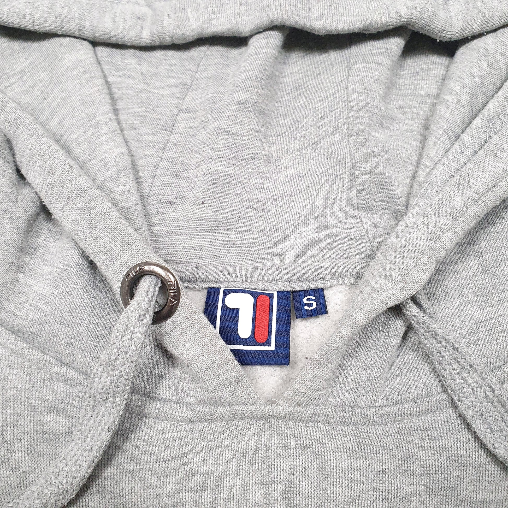 Mens Grey Fila  Hoodie Jumper