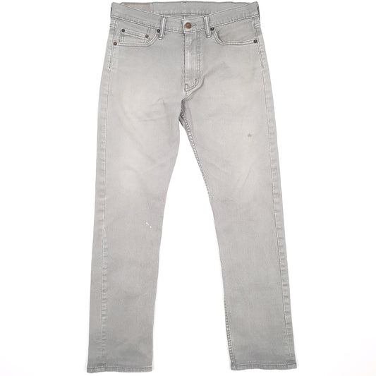 Levis 513 Slim Fit Jeans W31 L30 Grey